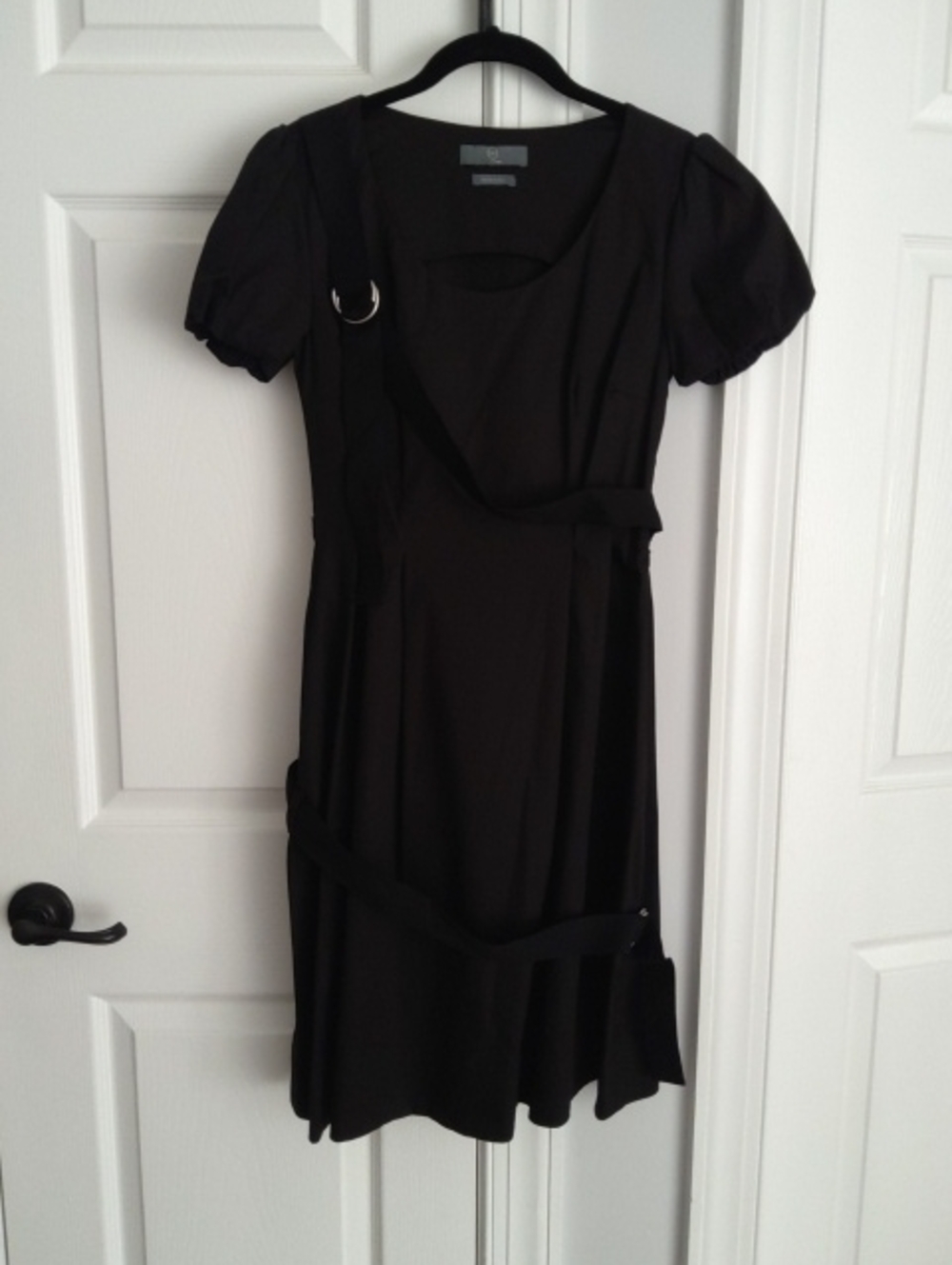 McQ ALEXANDER McQUEEN💥Nwot💥Black Short Sleeve Belted Dress